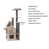 Darrahopens Pet Care > Cat Supplies > Cat Furniture HONEYPOTCAT Grand Cat Mansion With Space Capsule - 148cm
