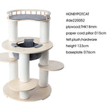 Darrahopens Pet Care > Cat Supplies > Cat Furniture HONEYPOTCAT Harmony Wood Cat Tower - 123cm