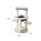 Darrahopens Pet Care > Cat Supplies > Cat Furniture HONEYPOTCAT Harmony Wood Cat Tower - 123cm