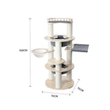 Darrahopens Pet Care > Cat Supplies > Cat Furniture HONEYPOTCAT Harmony Wood Cat Tower - 168cm