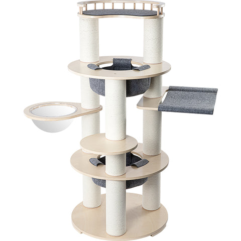 Darrahopens Pet Care > Cat Supplies > Cat Furniture HONEYPOTCAT Harmony Wood Cat Tower - 168cm