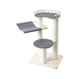 Darrahopens Pet Care > Cat Supplies > Cat Furniture HONEYPOTCAT Leisure Loft With Hammock & Scratch Post - Gray Felt - 127cm