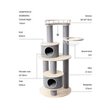 Darrahopens Pet Care > Cat Supplies > Cat Furniture HONEYPOTCAT Majestic Reinforced Multi-Level Cat Tree  - 165cm
