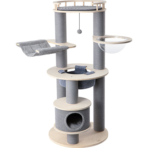 Darrahopens Pet Care > Cat Supplies > Cat Furniture HONEYPOTCAT Majestic Reinforced Multi-Level Cat Tree With Hammock - 168cm