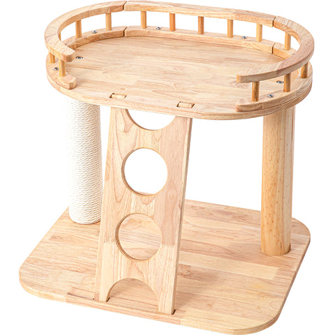 Darrahopens Pet Care > Cat Supplies > Cat Furniture HONEYPOTCAT MZ Happy Steps Wooden Cat Tree - 53cm