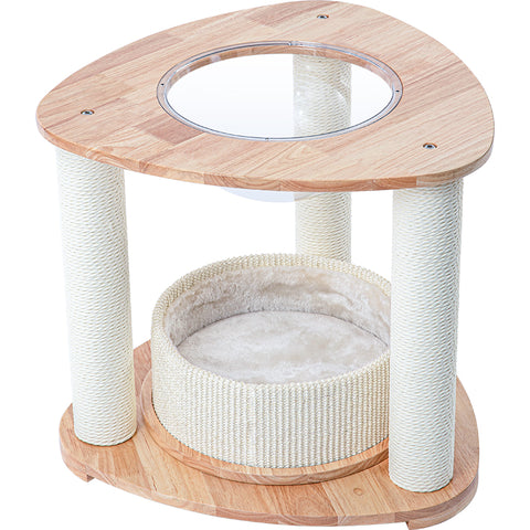 Darrahopens Pet Care > Cat Supplies > Cat Furniture HONEYPOTCAT MZ Simple Joy Wood Cat Tower - Space Pod 52cm