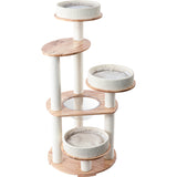 Darrahopens Pet Care > Cat Supplies > Cat Furniture HONEYPOTCAT MZ Simple Joy Wood Cat Tower - Triple Charm 131cm