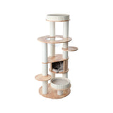 Darrahopens Pet Care > Cat Supplies > Cat Furniture HONEYPOTCAT MZ Varnished Solid Wood Cat Tower With Capsule - 163cm