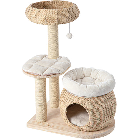 Darrahopens Pet Care > Cat Supplies > Cat Furniture HONEYPOTCAT Plush Woven Cat Retreat - 93cm