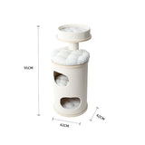Darrahopens Pet Care > Cat Supplies > Cat Furniture HONEYPOTCAT PURRING Multi-Level Sisal Barrel Cat Tower  - 95cm