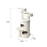 Darrahopens Pet Care > Cat Supplies > Cat Furniture HONEYPOTCAT PURRING Multi-Level Sisal Barrel Cat Tower - PRO 117cm