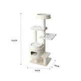 Darrahopens Pet Care > Cat Supplies > Cat Furniture HONEYPOTCAT PURRING Multi-Tier Plush & Sisal Deluxe Cat Tree - 153cm