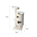 Darrahopens Pet Care > Cat Supplies > Cat Furniture HONEYPOTCAT PURRING Plush & Sisal Barrel Cat Tower - 122cm