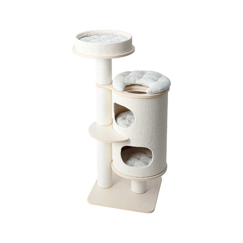 Darrahopens Pet Care > Cat Supplies > Cat Furniture HONEYPOTCAT PURRING Plush & Sisal Barrel Cat Tower - 122cm
