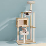 Darrahopens Pet Care > Cat Supplies > Cat Furniture i.Pet Cat Tree Tower Scratching Post Scratcher 142cm Wood Bed Condo House