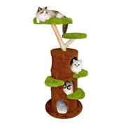 Darrahopens Pet Care > Cat Supplies > Cat Furniture Large Multi-Level Cat Tree Tower in Green & Brown with Plush and Wood Design, 61x148cm In Australia - Darrahopens