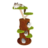 Darrahopens Pet Care > Cat Supplies > Cat Furniture Large Multi-Level Cat Tree Tower in Green & Brown with Plush and Wood Design, 61x148cm In Australia - Darrahopens