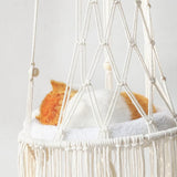 Darrahopens Pet Care > Cat Supplies > Cat Furniture Pet Hammock Hanging Cat Bed Aerial Kitten Bed Sunny Window Seat Nest - L