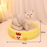 Darrahopens Pet Care > Cat Supplies > Cat Furniture Round black coal balls Large Cat Scratcher Bed 2 in 1 Sisal Scratching Pad & Plush Lounge Nest Durable Claw Grinder Mat for Indoor Cats