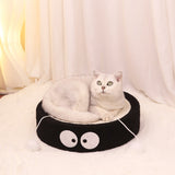 Darrahopens Pet Care > Cat Supplies > Cat Furniture Round black coal balls Large Cat Scratcher Bed 2 in 1 Sisal Scratching Pad & Plush Lounge Nest Durable Claw Grinder Mat for Indoor Cats