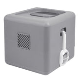 Darrahopens Pet Care > Cat Supplies > Cat Litter Foldable Fully Enclosed Hooded Cat Litter Box Self-Cleaning Kitty Toilet w Tray