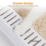 Darrahopens Pet Care > Cat Supplies > Cat Litter Foldable Fully Enclosed Hooded Cat Litter Box Self-Cleaning Kitty Toilet w Tray