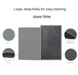 Darrahopens Pet Care > Cat Supplies > Cat Litter Grey Large Double-Layer Cat Litter Trapping Mat - Waterproof EVA Honeycomb Design for Scatter Control (45cm x 60cm)