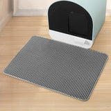 Darrahopens Pet Care > Cat Supplies > Cat Litter Grey Large Double-Layer Cat Litter Trapping Mat - Waterproof EVA Honeycomb Design for Scatter Control (45cm x 60cm)