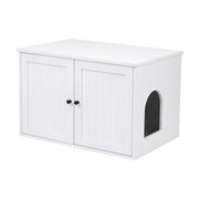 Darrahopens Pet Care > Cat Supplies > Cat Litter i.Pet 80x53cm Cat Litter Box Enclosure Hidden Litter Tray Cabinet Furniture White In Australia - Darrahopens