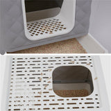 Darrahopens Pet Care > Cat Supplies > Cat Litter Large Hooded Cat Litter Box with Enclosed Top