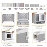 Darrahopens Pet Care > Cat Supplies > Cat Litter Large Hooded Cat Litter Box with Enclosed Top