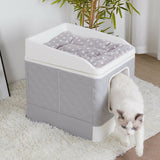 Darrahopens Pet Care > Cat Supplies > Cat Litter Large Hooded Cat Litter Box with Enclosed Top