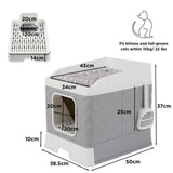 Darrahopens Pet Care > Cat Supplies > Cat Litter Large Hooded Cat Litter Box with Enclosed Top