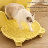 Darrahopens Pet Care > Cat Supplies > Cat Litter Pink Elevated Cat Litter Trapping Mat - Dual-Layer Scatter Control Tray with Grate