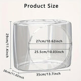 Darrahopens Pet Care > Cat Supplies > Cat Litter Transparent Capsule Cat Litter Box Semi Enclosed Cat House for Indoor Use