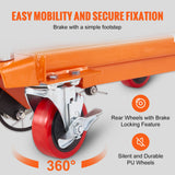 Darrahopens Pet Care > Cat Supplies > Cat Litter VEVOR Hydraulic Lift Table Cart, 500lbs Capacity 28.5" Lifting Height, Manual Single Scissor Lift Table with 4 Wheels and Non-slip Pad, Hydraulic Scissor Cart for Material Handling, Orange