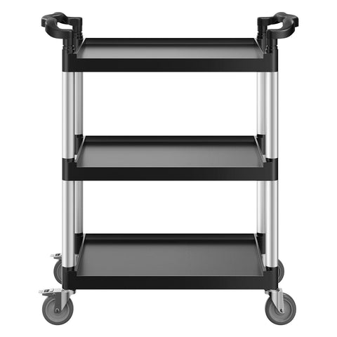 Darrahopens Pet Care > Cat Supplies > Cat Litter VEVOR Utility Cart, 300 lbs Load Capacity, 3-tier Utility Plastic Cart with 360° Swivel Wheels (2 with Brakes), 24.4 x 16.1-inch Food Service Cart for Warehouse, Office, Home, Restaurant, Kitchen