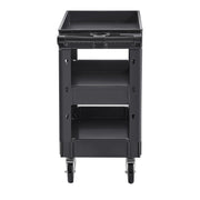 Darrahopens Pet Care > Cat Supplies > Cat Litter VEVOR Utility Service Cart, 550 LBS Laod Capacity, 3 Shelf Heavy Duty Plastic Rolling Utility Cart with 360° Swivel Wheels (2 with Brakes), Ergonomic Storage Handle for Warehouse/Garage/Cleaning