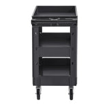 Darrahopens Pet Care > Cat Supplies > Cat Litter VEVOR Utility Service Cart, 550 LBS Laod Capacity, 3 Shelf Heavy Duty Plastic Rolling Utility Cart with 360° Swivel Wheels (2 with Brakes), Ergonomic Storage Handle for Warehouse/Garage/Cleaning