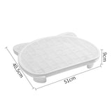 Darrahopens Pet Care > Cat Supplies > Cat Litter White Elevated Cat Litter Trapping Mat - Dual-Layer Scatter Control Tray with Grate