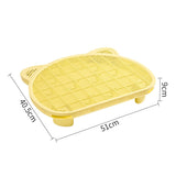Darrahopens Pet Care > Cat Supplies > Cat Litter Yellow Elevated Cat Litter Trapping Mat - Dual-Layer Scatter Control Tray with Grate