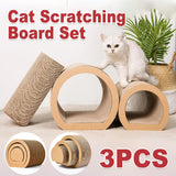 Darrahopens Pet Care > Cat Supplies > Cat Scratchers 3pcs Cat Scratching Tunnel Wearable Claw Sharpening Toys for Cats Pet Play