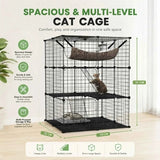 Darrahopens Pet Care > Cat Supplies > Cat Scratchers CARLA HOME Large Cat Cage Diy Enclosure, 3 Tier Pet Playpen Cat Kennel In Australia - Darrahopens