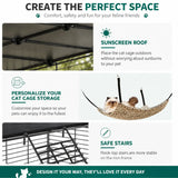 Darrahopens Pet Care > Cat Supplies > Cat Scratchers CARLA HOME Large Cat Cage Diy Enclosure, 3 Tier Pet Playpen Cat Kennel In Australia - Darrahopens