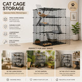 Darrahopens Pet Care > Cat Supplies > Cat Scratchers CARLA HOME Large Cat Cage Diy Enclosure, 4 Tier Pet Playpen Cat Kennel In Australia - Darrahopens