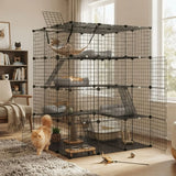Darrahopens Pet Care > Cat Supplies > Cat Scratchers CARLA HOME Large Cat Cage Diy Enclosure, 4 Tier Pet Playpen Cat Kennel In Australia - Darrahopens