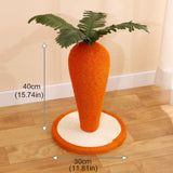 Darrahopens Pet Care > Cat Supplies > Cat Scratchers Carrot Cat Scratching Post Vertical Climbing Frame Interactive Toy for Cats