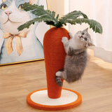 Darrahopens Pet Care > Cat Supplies > Cat Scratchers Carrot Cat Scratching Post Vertical Climbing Frame Interactive Toy for Cats