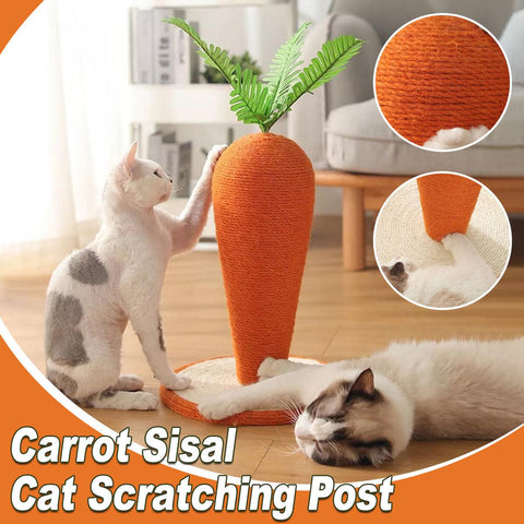 Darrahopens Pet Care > Cat Supplies > Cat Scratchers Carrot Cat Scratching Post Vertical Climbing Frame Interactive Toy for Cats