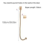 Darrahopens Pet Care > Cat Supplies > Cat Scratchers Cat Climbing Frame Rope Leash Jumping Platform for Cats Interactive Play Set